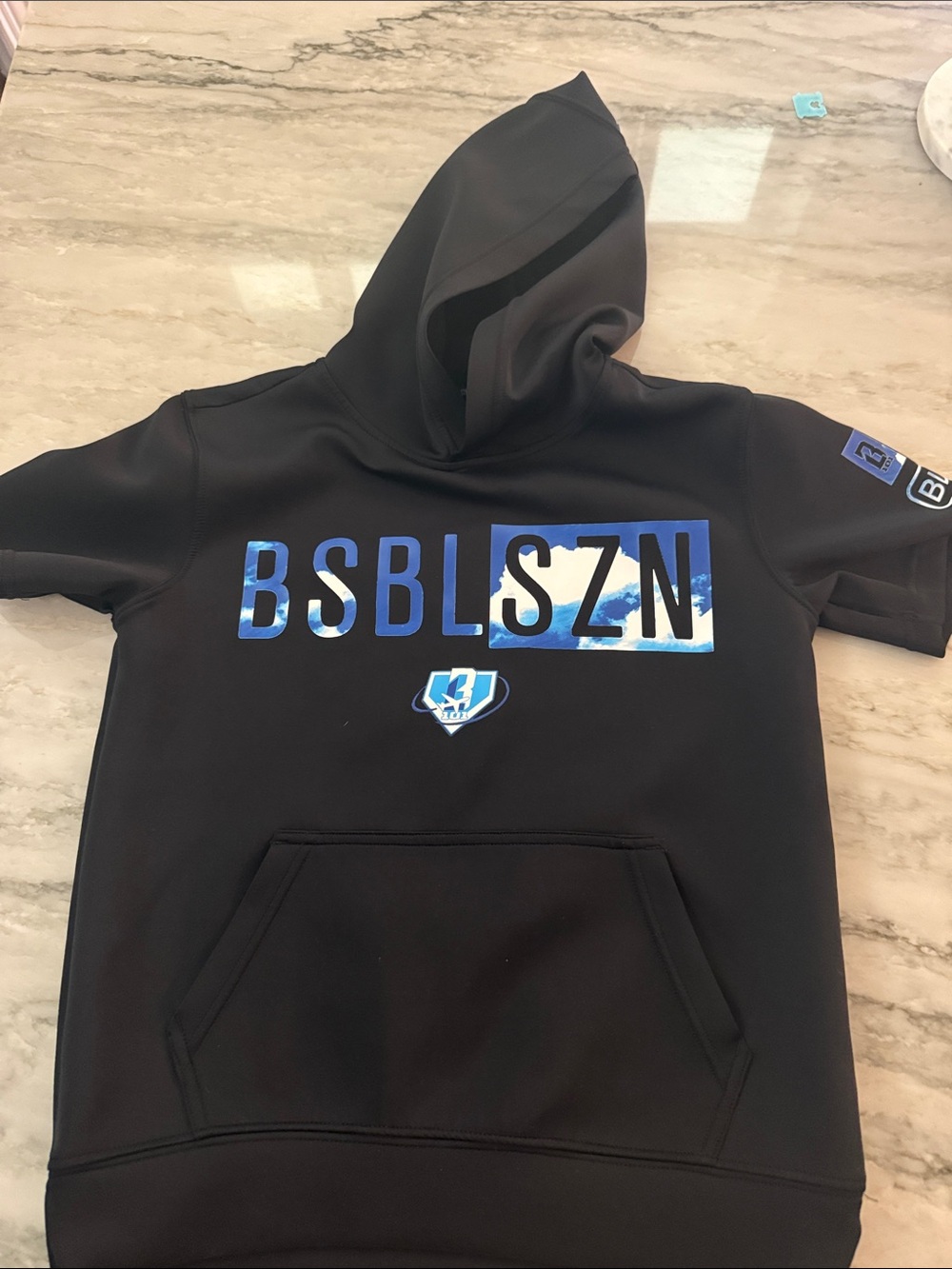 RBX Black Hoodie with Blue BSBL SZN Logo